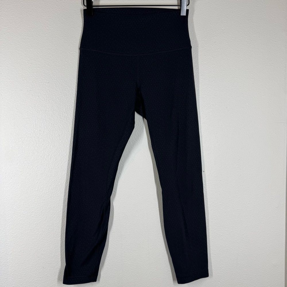 Lululemon Align High-Rise Pant 25" Gradiate Geo Emboss Black Leggings 6 W5DUYS